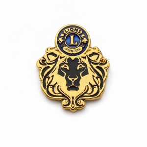 D-125 - Distintivo Leão 20mm - Banhado a Ouro