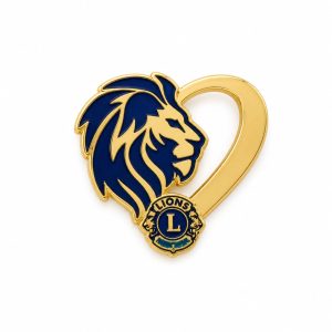 B-202 - Broche Lions Banhado a Ouro